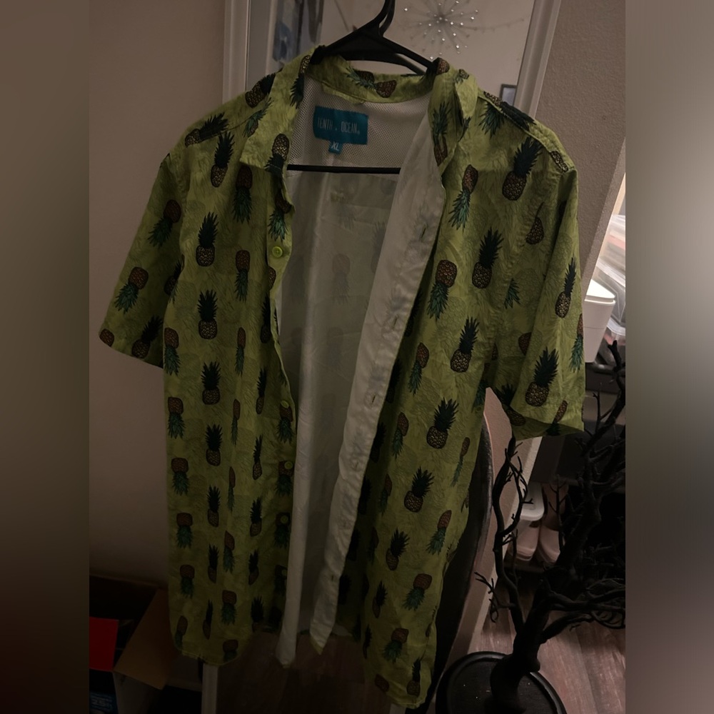 Mens Button Up Top